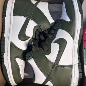 Nike Olive and White Women's Sneakers